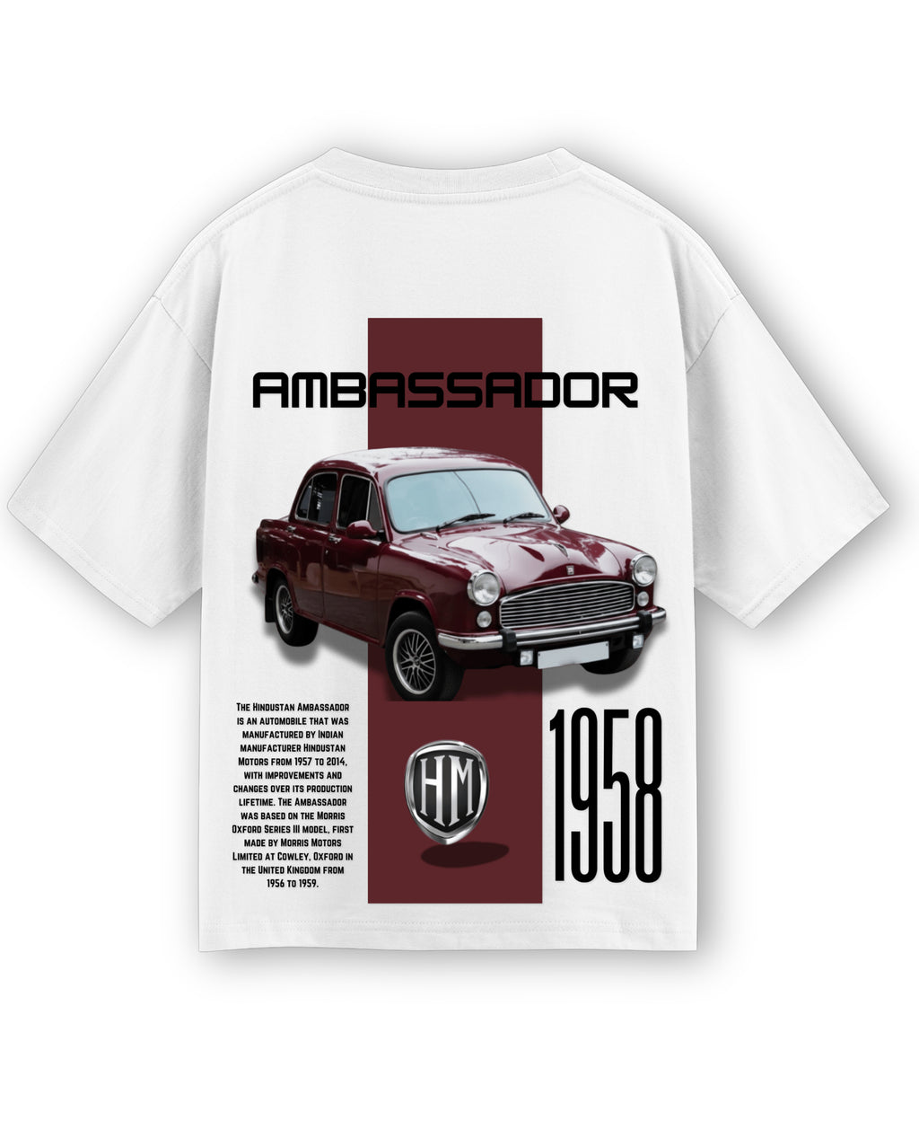 White Oversized T-shirt Back Design