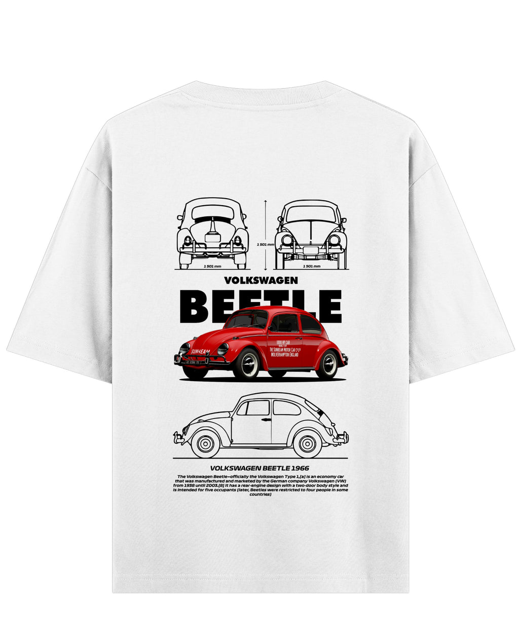 White Oversized T-shirt Back Design