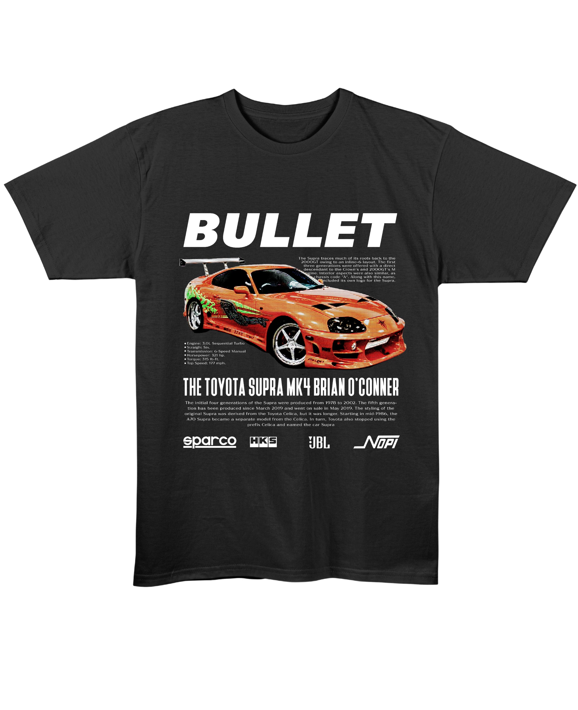 Black Regular Fit T-shirt Front Design