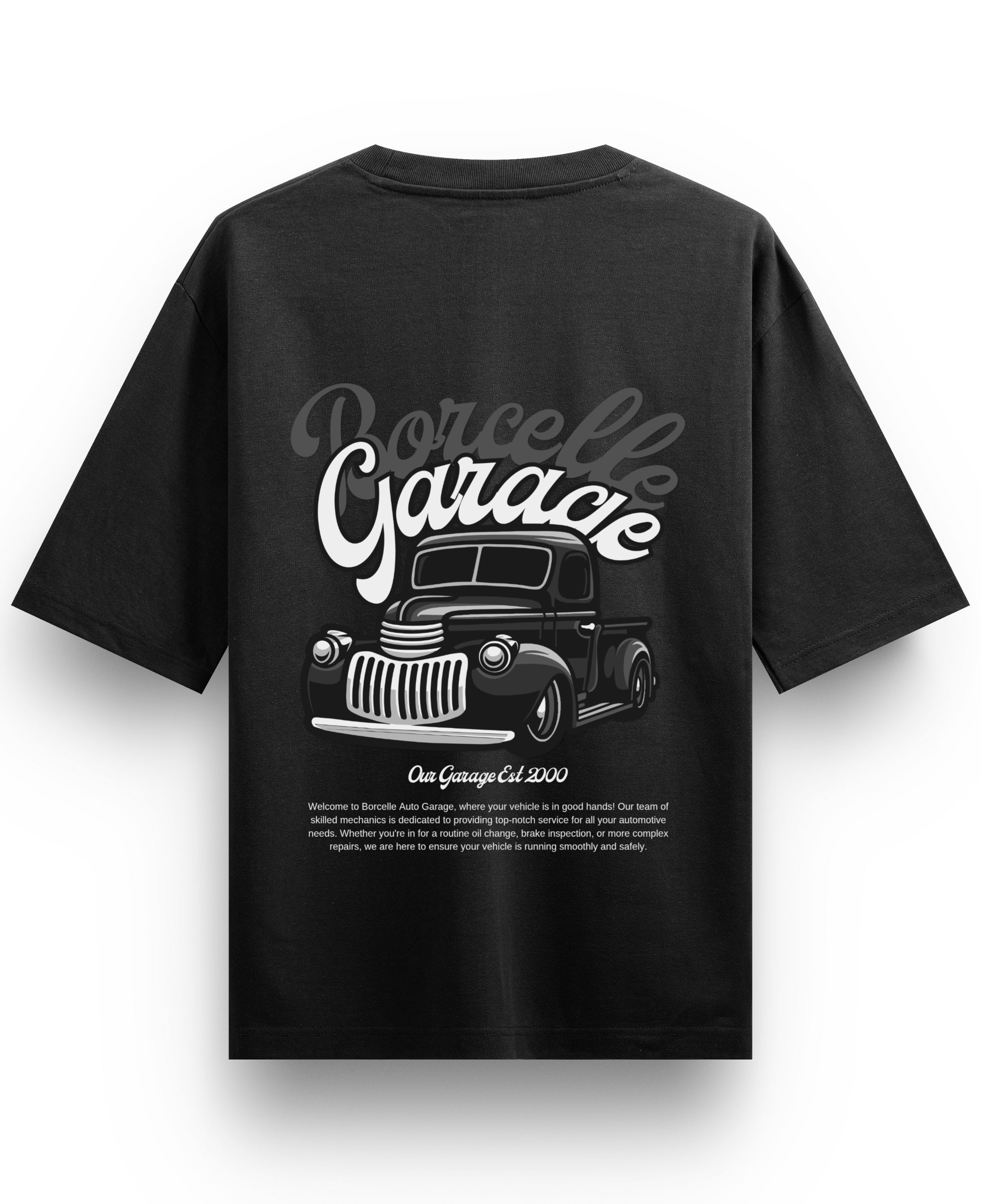 Black Oversized T-shirt Back Design