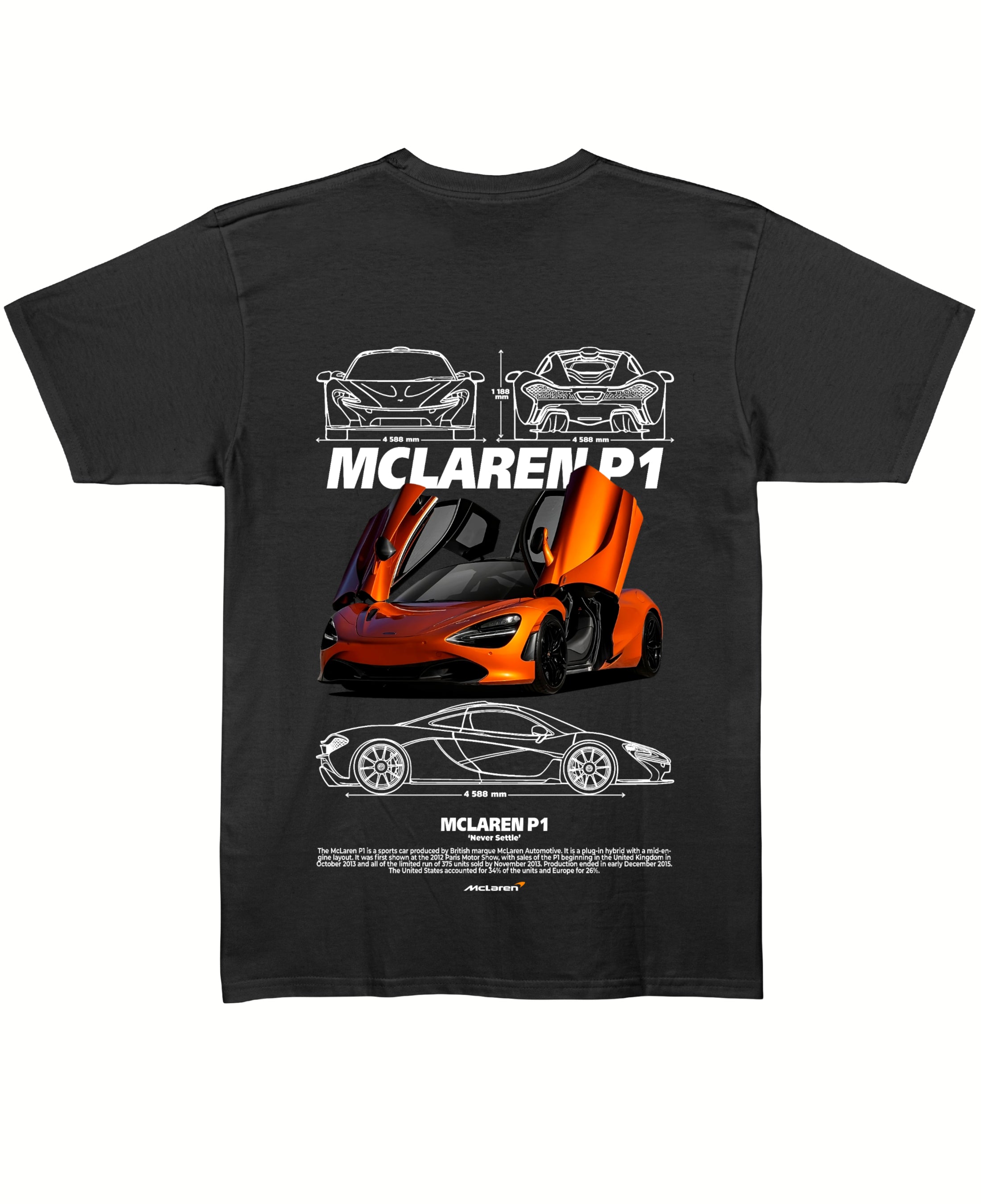 Black Regular Fit T-shirt Back Design