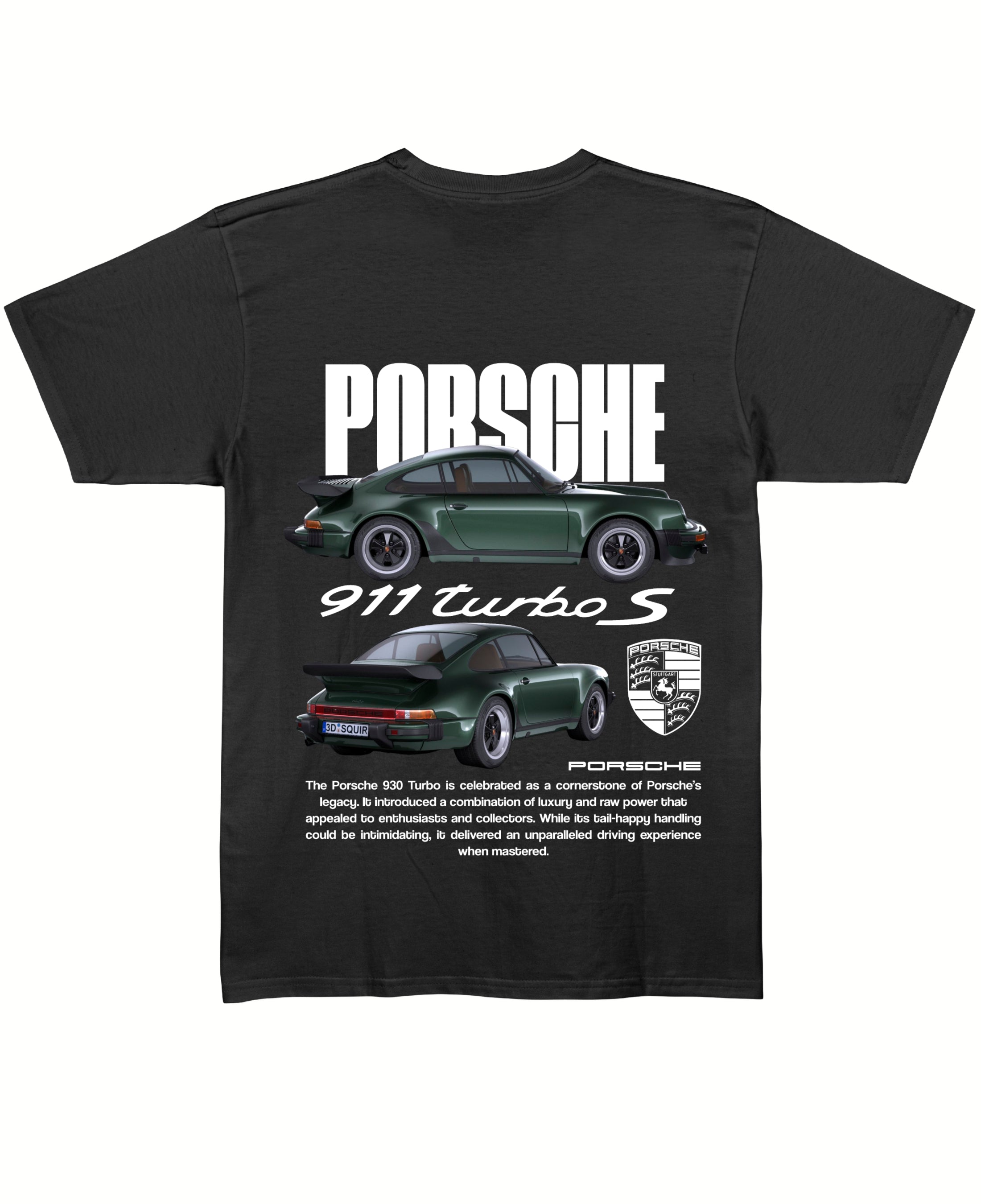 Black Regular Fit T-shirt Back Design