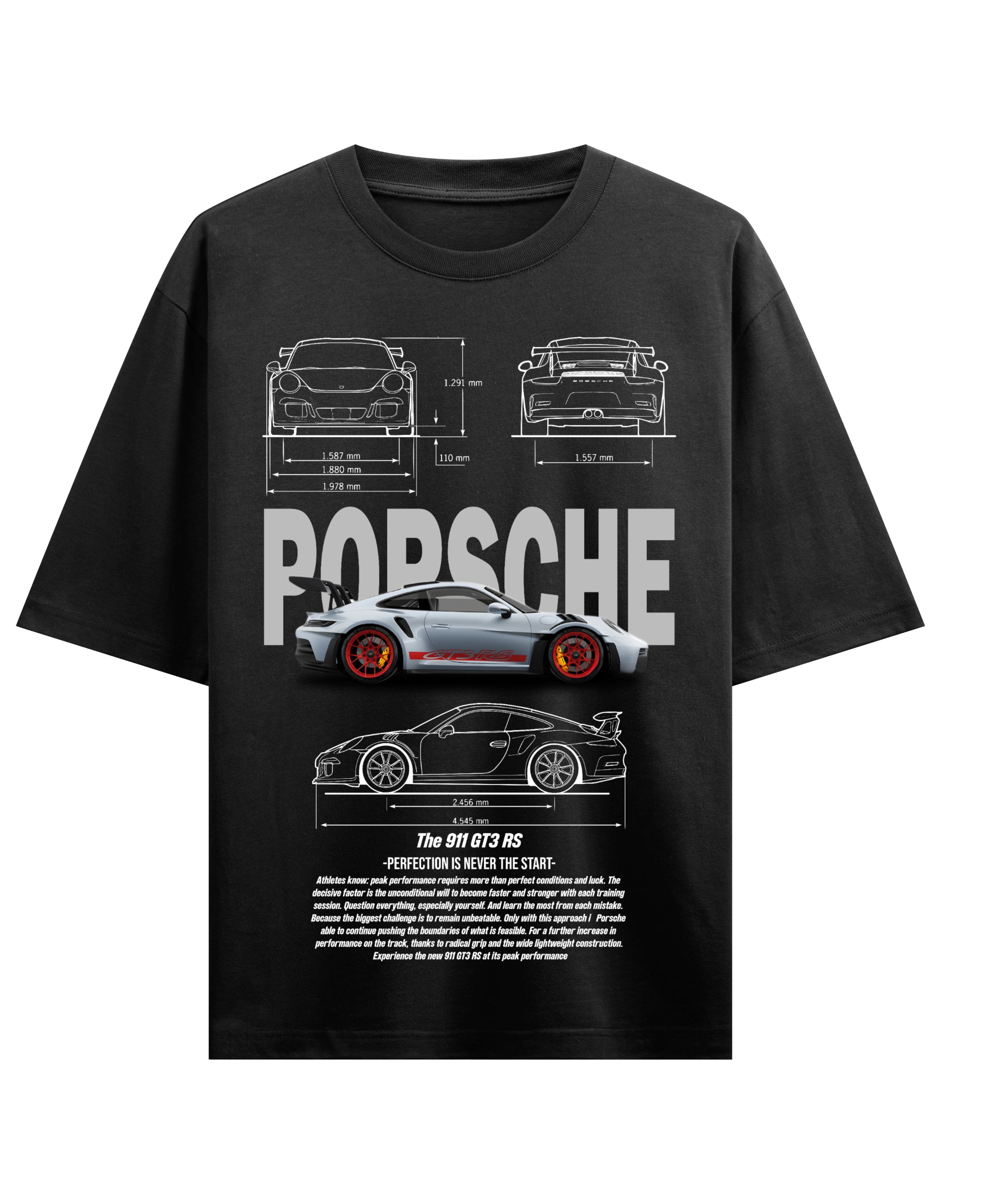 Black Oversized T-shirt Front Design