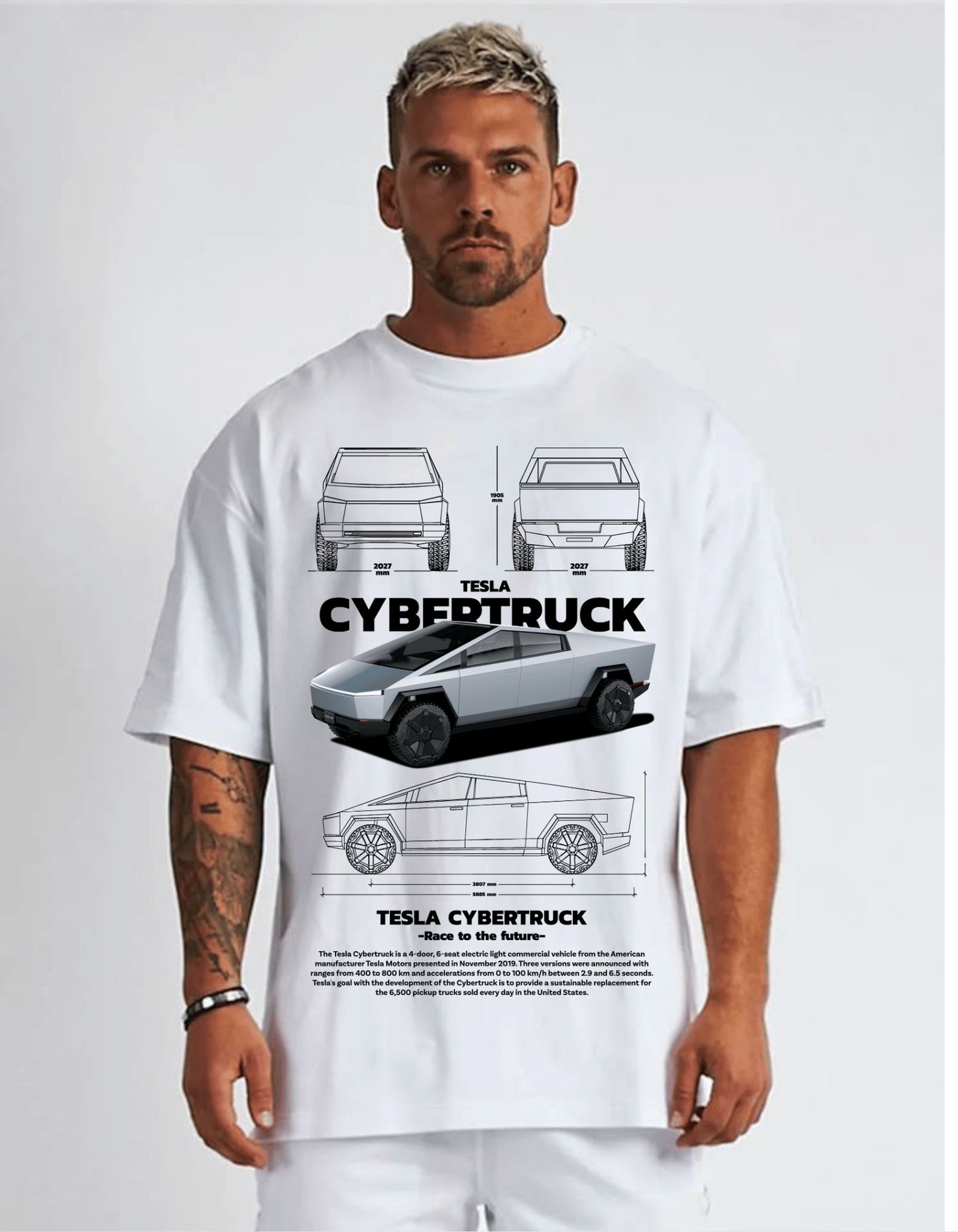 CYBERTRUCK OVERSIZED T-SHIRT FOR MEN
